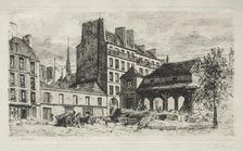 Marché aux veaux en demolition. Creator: Alfred Alexandre Delauney (French, 1830-1894).