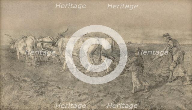 Ox team, 1875-1877. Creator: Ladislav Mednyanszky.