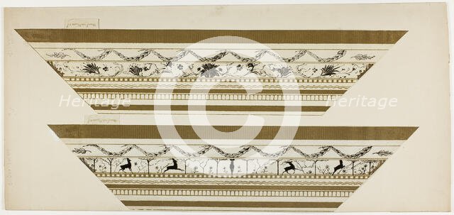 Stag and Flower Pattern Frame, 1897-99. Creator: Theodore Roussel.