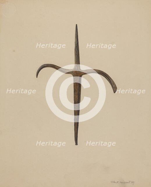 Lead Prospector's Ore Pick, 1939. Creator: Albert Geuppert.