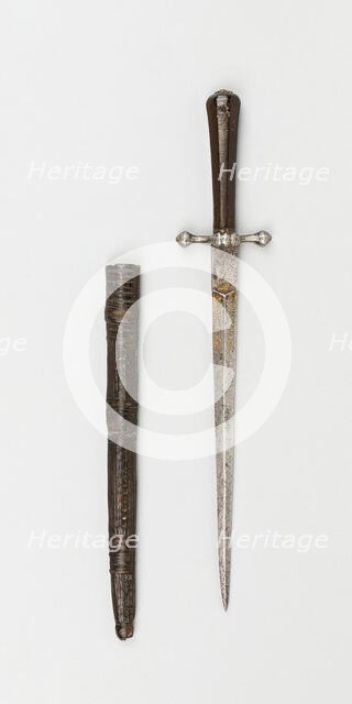 Dagger with Sheath, Scotland, dated 1624. Creator: Unknown.