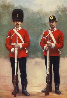 'Northumberland Fusiliers (Corporal) and DurhamLight Infantry (Lance-Corporal)', 1901. Creator: Gregory & Co.