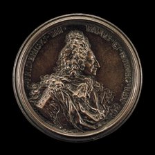 Frederick IV, 1671-1730, King of Denmark and Norway 1699 [obverse], 1708. Creator: Antonio Montauti.