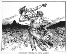 'Hercules Wrestling with Antaeus', 1925. Artist: Unknown