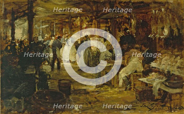 The Madeleine market, c1890. Creator: Victor Gabriel Gilbert.