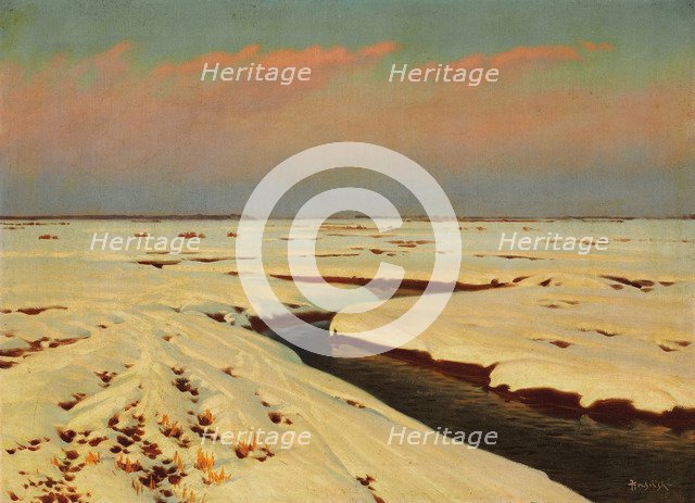 Winter Landscape. Artist: Kryzhitsky, Konstantin Yakovlevich (1858-1911)