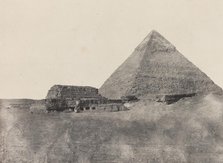 Pyramide de Chéphren, Egypte Moyenne, 1849/51, printed 1852. Creator: Maxime du Camp.