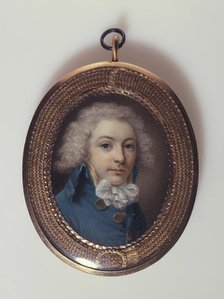 Portrait of a man dressed in blue, c1795. Creator: Abraham Daniel.