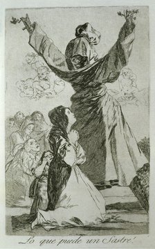 Los Caprichos, series of etchings by Francisco de Goya (1746-1828), plate 52: '¡Lo que puede un s…