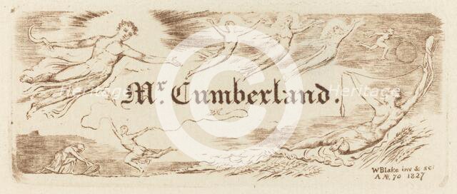 George Cumberland's Card, 1827. Creator: William Blake.