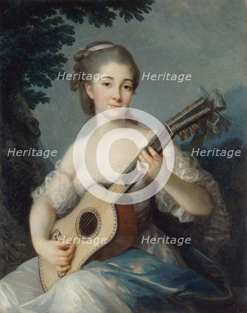 Portrait de Marie-Louise-Adélaïde-Jacquette de Robien, vicomtesse de Mirabeau, 1774. Creator: Elisabeth Louise Vigee-LeBrun.