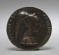 Medal of Isotta degli Atti da Rimini (obverse), 15th century. Creator: Matteo de' Pasti (Italian, 1420-1467/68).