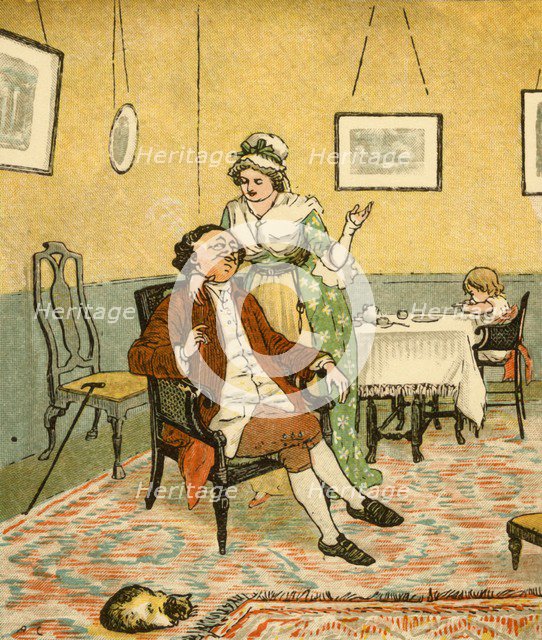 John Gilpin and his wife, 1878, (c1918). Creator: Randolph Caldecott.