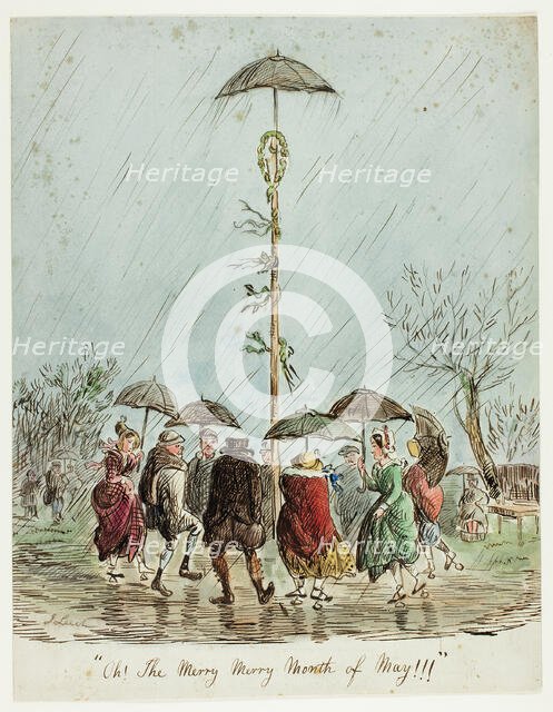 Oh! The Merry, Merry Month of May!!!, 1850/59. Creator: John Leech.