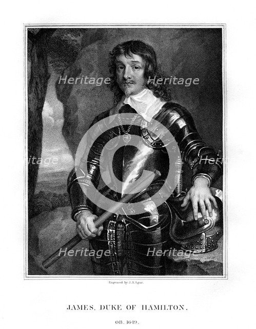 James Hamilton, 1st Duke of Hamilton, Scottish nobleman, (1823).Artist: John Samuel Agar