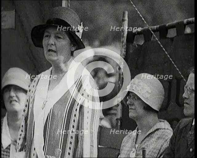 Margaret Bondfield, Labour Politician and Member of the TUC Council Giving a Speech..., 1926. Creator: British Pathe Ltd.