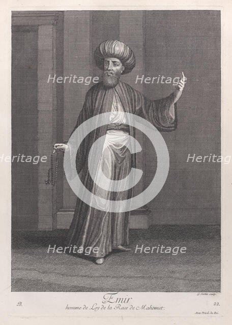 Emir, homme de Loy de la Race de Mahomet, 1714-15. Creator: Unknown.