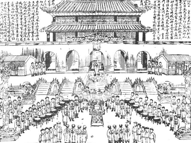 The accession of the new sovereign: the proclamation before the imperial palace, 1909. Creator: Unknown.