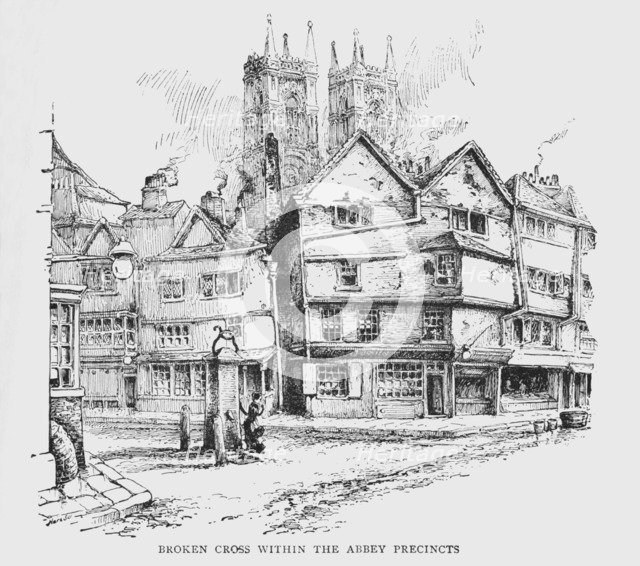 'Broken Cross Within The Abbey Precincts', c1897. Artist: William Patten.