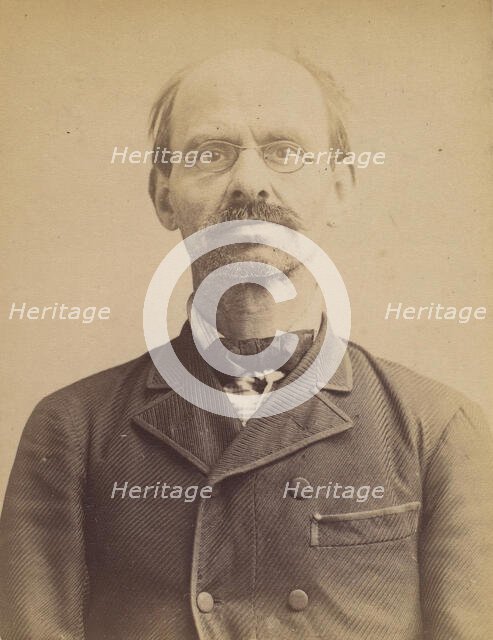 Kilchenstein. Dominique. 48 ans, né à Luneville (Meurthe & Moselle). Marchand au panier. A..., 1892. Creator: Alphonse Bertillon.