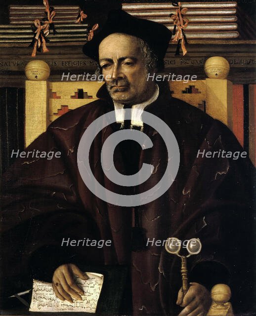 Portrait of the composer Gasparo de Alberti, 1547. Creator: Belli, Giuseppe (1520-after 1580).