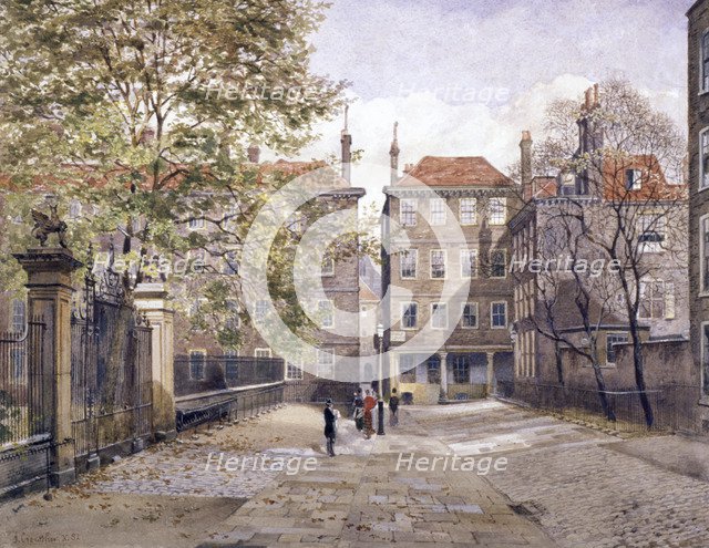 Field Court, Gray's Inn, London, 1881. Artist: John Crowther