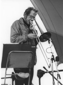 Jimmy Knepper, Capital Radio Jazz Festival, Alexandra Palace, London, 1979. Creator: Brian Foskett.