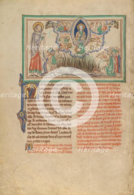 Heavenly Praise of the Victor over the Harlot; Dyson Perrins Apocalypse, about 1255-1260. Creator: Unknown.