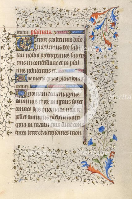 Decorated Text Page; Book of Hours, about 1415-1420. Creator: Unknown.
