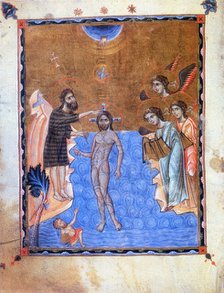Baptism of Jesus by St John the Baptist. Artist: Unknown
