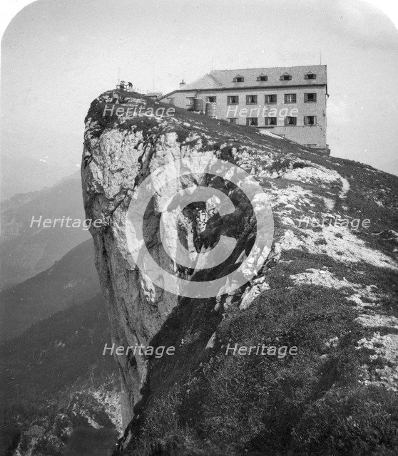 Hotel on the top of Mount Schafberg, Salzkammergut, Austria, c1900s.Artist: Wurthle & Sons