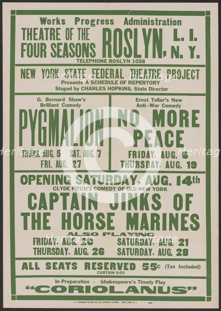 Pygmalion, Roslyn, NY, 1937. Creator: Unknown.