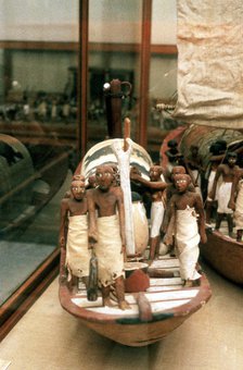 Model boat, Ancient Egyptian, 14th century BC. Artist: Unknown