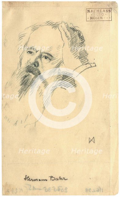 Portrait of Hermann Bahr (1863-1934), ca 1904. Creator: Moser, Koloman (1868-1918).