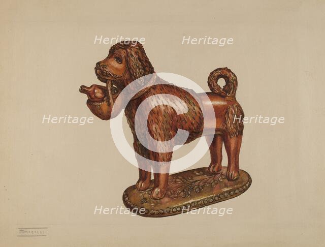 Statuette of a Dog, c. 1937. Creator: Frank Fumagalli.