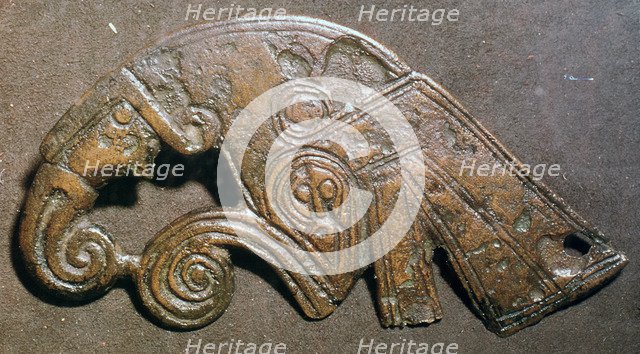 Late iron age bronze brooch of a bird. Artist: Unknown