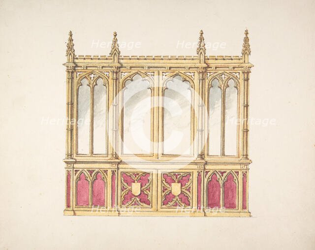 Design for Gothic Tracery and Paneling, early 19th century. Creator: Anon.