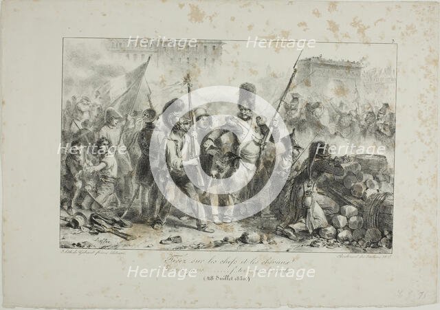 Fire on the Leaders and Cavalry..., 1830–31. Creator: Auguste Raffet.