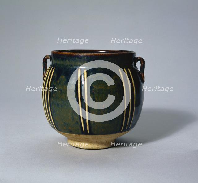 Jar with Handles: Cizhou ware, 12th-13th Century. Creator: Unknown.