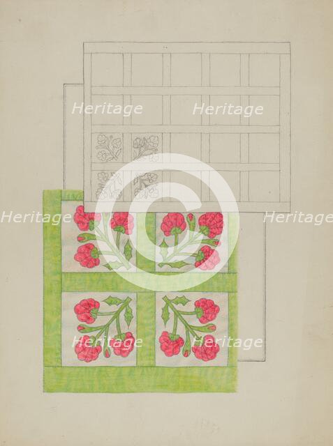 Bedspread, c. 1936. Creator: Floyd R. Sharp.