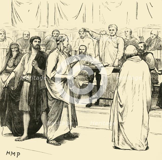 'The Sophists Expelled from Rome', 1890.   Creator: Unknown.