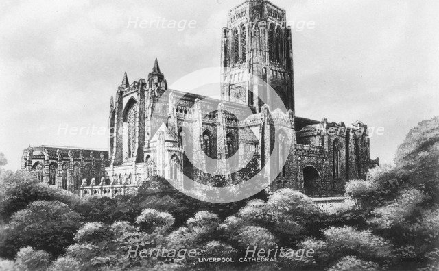 Liverpool Cathedral, Liverpool, Merseyside, early 20th century. Artist: Unknown