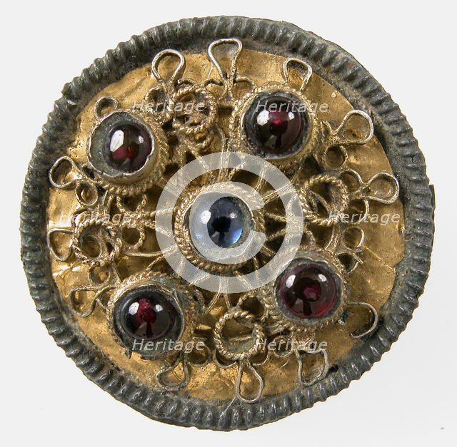 Disk Brooch, Frankish, 7th century. Creator: Unknown.