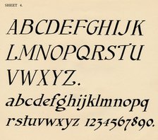 Sheet 4, from a portfolio of alphabets, 1929. Artist: Unknown.