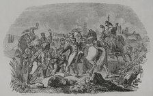 Napoleon wounded in front of Regensburg, 1856.  Creator: John Quartley.