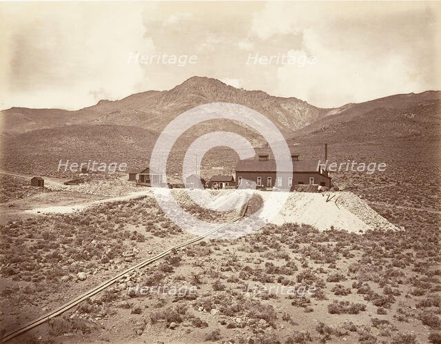 Buildings of Sutro Tunnel, 1875, printed ca. 1876. Creator: Carleton Emmons Watkins.