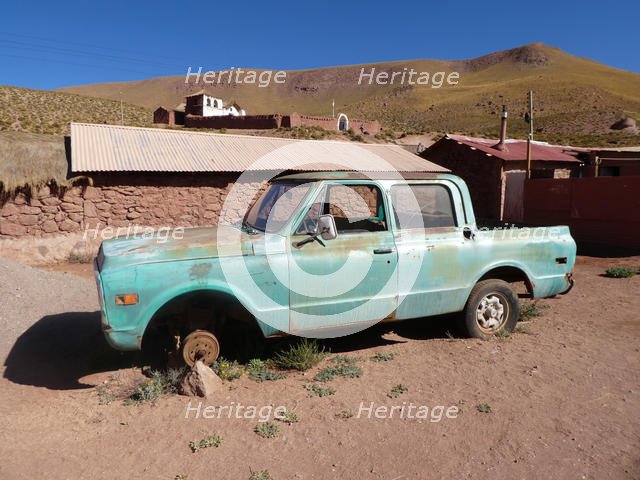 Chevrolet pick-up truck abandonded, Chile 2019. Creator: Unknown.
