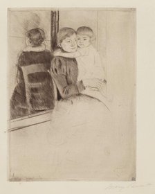 The Mirror, c. 1891. Creator: Mary Cassatt.