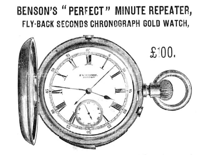 Benson's "Perfect" Minute Repeater Watch, 1883. Creator: Unknown.