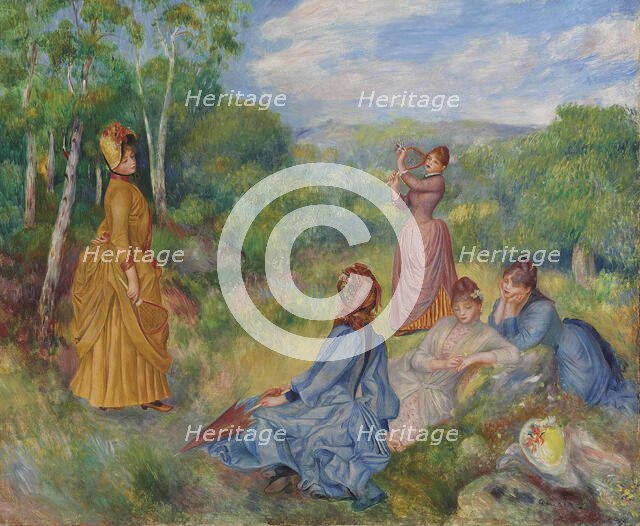 Jeunes filles jouant au volant, c1887. Creator: Renoir, Pierre Auguste (1841-1919).